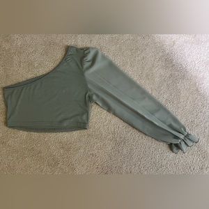 off shoulder crop blouse